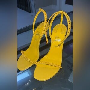 CHRISTIANw LOUBOUTIN
So Me 100 spiked leather sandals 37